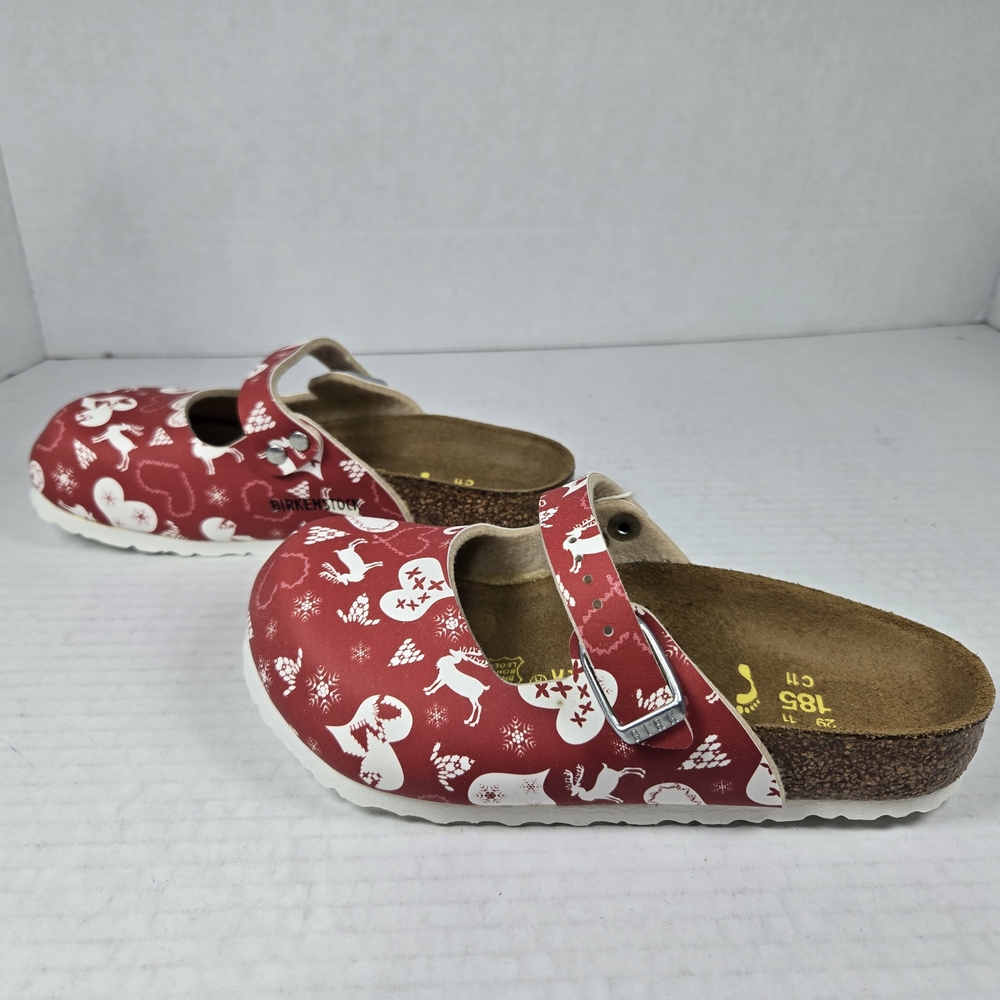 Birkenstock Maria Kids Kinder Reindeer Heart Red Clog Mules EU 29 US C11 toddler - Picture 4 of 10